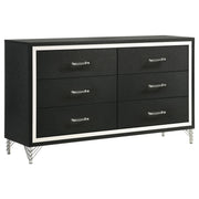 Lucia 6-drawer Dresser Cabinet Black - alternate view