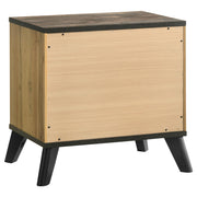 Kaywood 2-drawer Nightstand Bedside Table Natural Pine - detail 4