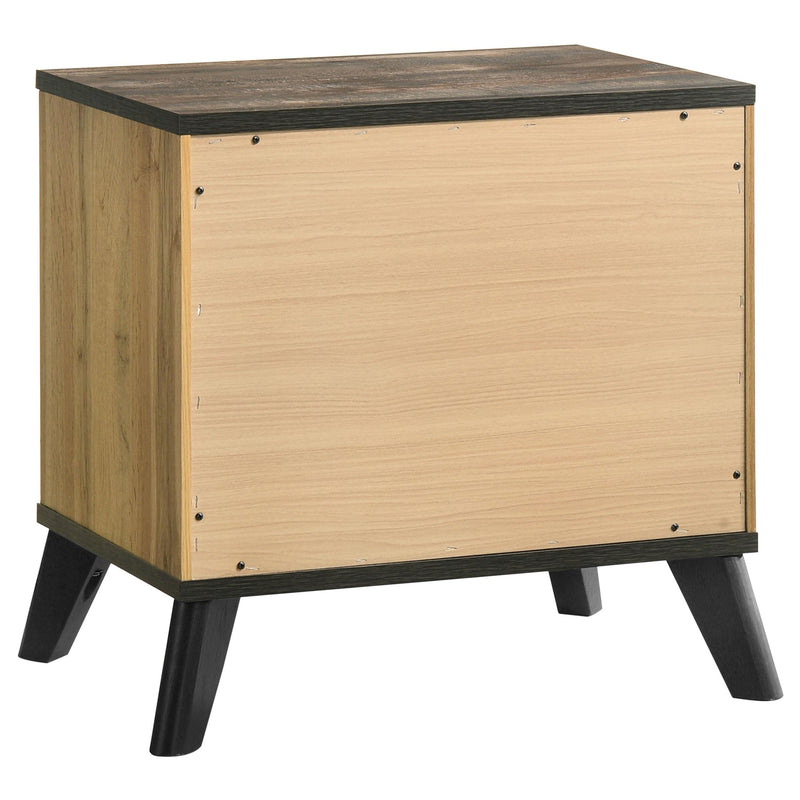 Kaywood 2-drawer Nightstand Bedside Table Natural Pine - detail 4