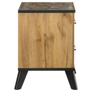 Kaywood 2-drawer Nightstand Bedside Table Natural Pine - detail 6