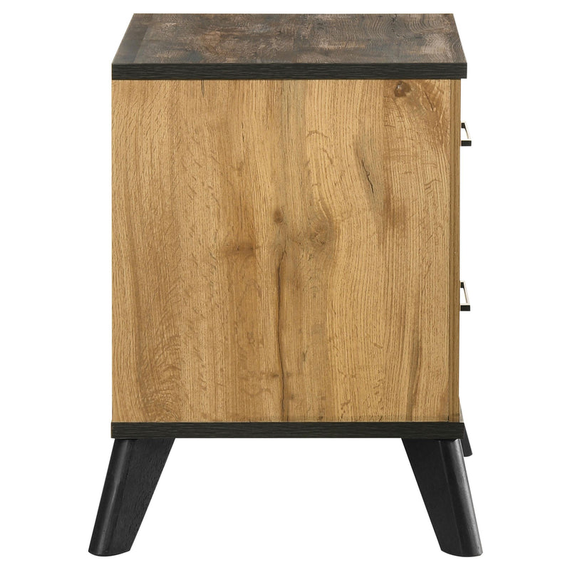 Kaywood 2-drawer Nightstand Bedside Table Natural Pine - detail 6