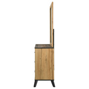 Kaywood 6-drawer Dresser and Mirror Natural Pine - detail 5