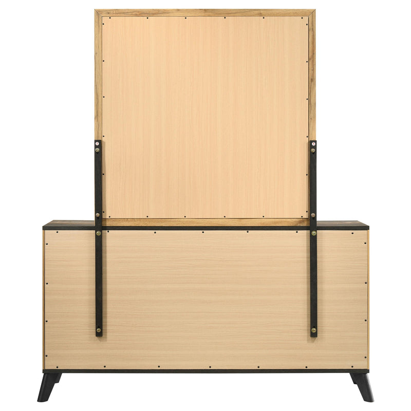 Kaywood 6-drawer Dresser and Mirror Natural Pine - detail 7