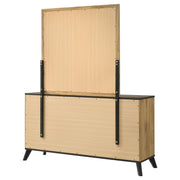 Kaywood 6-drawer Dresser and Mirror Natural Pine - detail 8