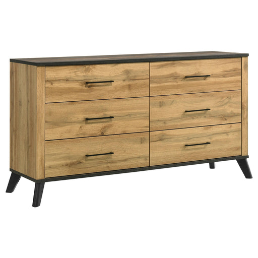 Kaywood 6-drawer Dresser Cabinet Natural Pine - alternate view