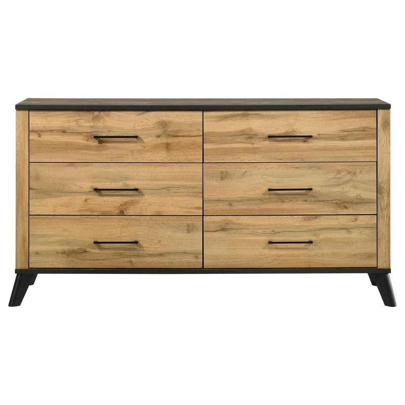 Kaywood 6-drawer Dresser Cabinet Natural Pine - detail 3
