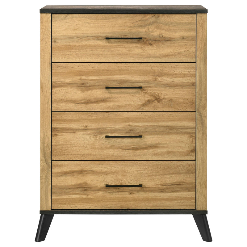 Kaywood 4-drawer Bedroom Chest of Drawers Natural Pine - detail 3