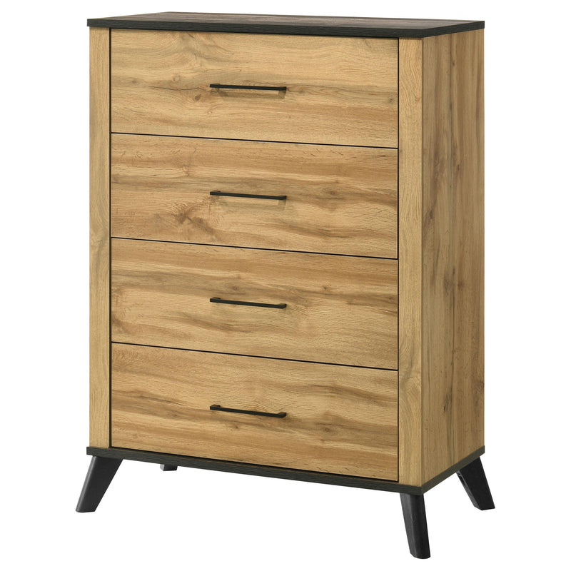 Kaywood 4-drawer Bedroom Chest of Drawers Natural Pine - detail 4