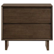 Glenwood 2-drawer Nightstand Bedside Table Warm Brown - detail 3