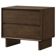 Glenwood 2-drawer Nightstand Bedside Table Warm Brown - detail 4