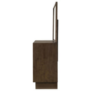 Glenwood 6-drawer Dresser and Mirror Warm Brown - detail 5