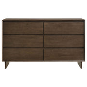 Glenwood 6-drawer Dresser Cabinet Warm Brown - detail 3
