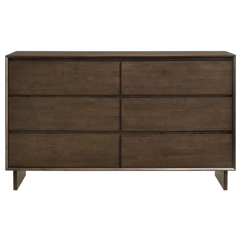 Glenwood 6-drawer Dresser Cabinet Warm Brown - detail 3