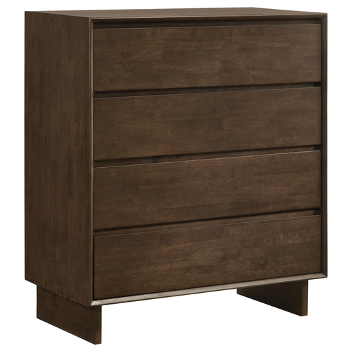 Glenwood 4-drawer Chest of Drawers Warm Brown - alternate view