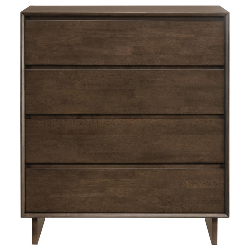 Glenwood 4-drawer Chest of Drawers Warm Brown - detail 3