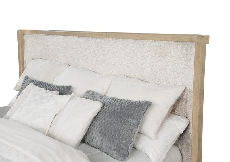Kailani 52-inch Queen Wingback Bed Beige Oak - detail 5