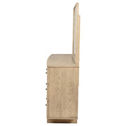 Kailani 9-drawer Dresser and Mirror Beige Oak - detail 5