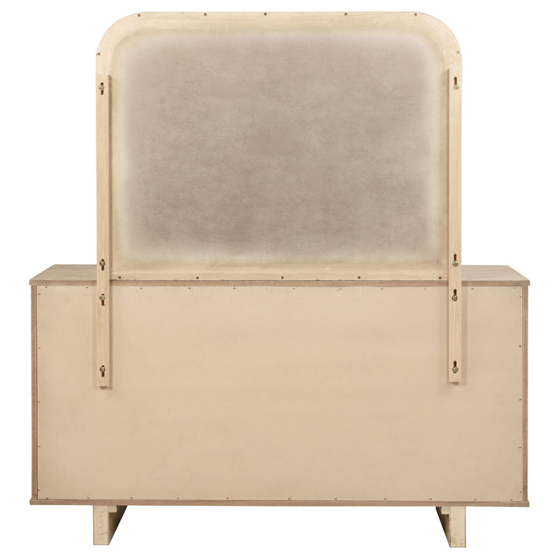 Kailani 9-drawer Dresser and Mirror Beige Oak - detail 7