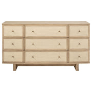 Kailani 9-drawer Dresser Cabinet Beige Oak - detail 3