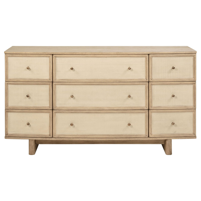 Kailani 9-drawer Dresser Cabinet Beige Oak - detail 3