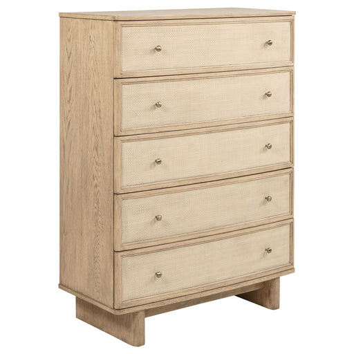Kailani 5-drawer Bedroom Chest of Drawers Beige Oak - alternate view