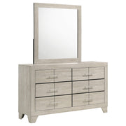 Trenton 6-drawer Bedroom Dresser With Mirror Rustic Cream - alternate view