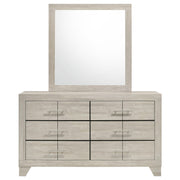 Trenton 6-drawer Bedroom Dresser With Mirror Rustic Cream - detail 3