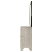 Trenton 6-drawer Bedroom Dresser With Mirror Rustic Cream - detail 5
