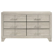 Trenton 6-drawer Bedroom Dresser Rustic Cream - detail 3