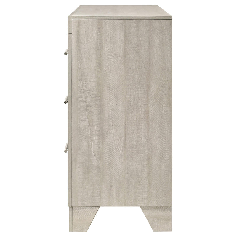 Trenton 6-drawer Bedroom Dresser Rustic Cream - detail 5