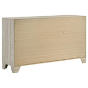 Trenton 6-drawer Bedroom Dresser Rustic Cream - detail 6