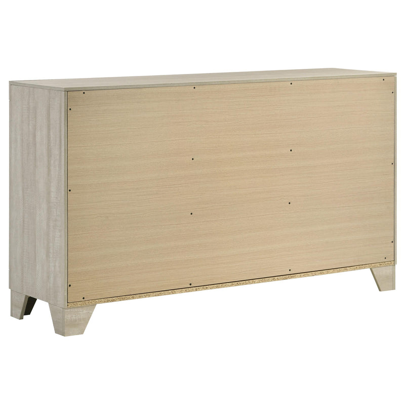 Trenton 6-drawer Bedroom Dresser Rustic Cream - detail 6