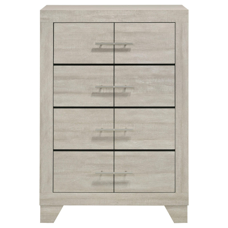 Trenton 4-drawer Bedroom Chest of Drawers Rustic Cream - detail 3