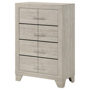 Trenton 4-drawer Bedroom Chest of Drawers Rustic Cream - detail 4