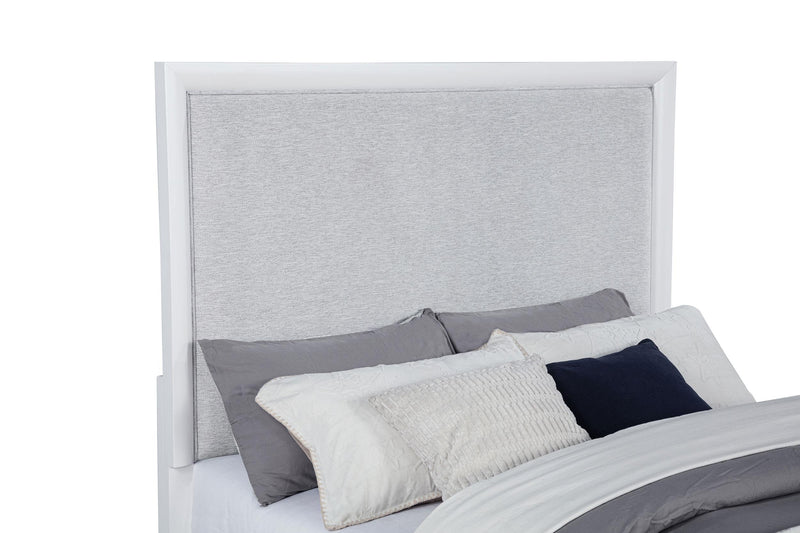 Gracemont 57-inch Queen Panel Bed Grey and White - detail 7