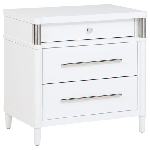 Gracemont 3-drawer Bedroom Nightstand Bedside Table White - alternate view
