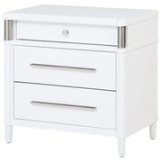 Gracemont 3-drawer Bedroom Nightstand Bedside Table White - detail 4