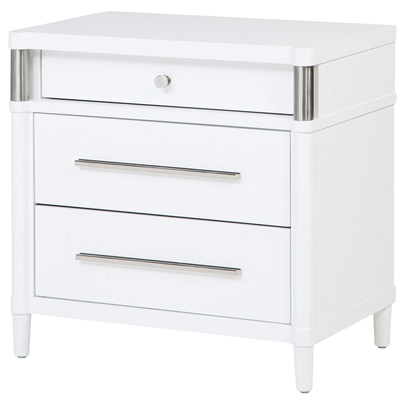 Gracemont 3-drawer Bedroom Nightstand Bedside Table White - detail 4