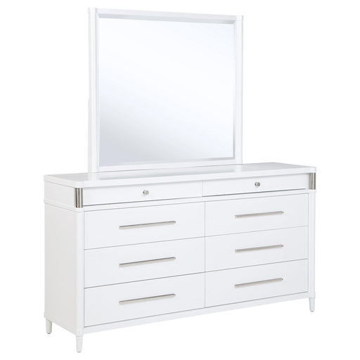 Gracemont 8-drawer Bedroom Dresser with Mirror White - alternate view