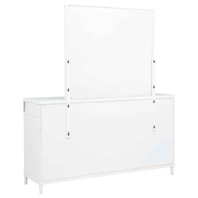 Gracemont 8-drawer Bedroom Dresser with Mirror White - detail 6