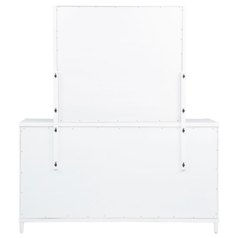 Gracemont 8-drawer Bedroom Dresser with Mirror White - detail 7