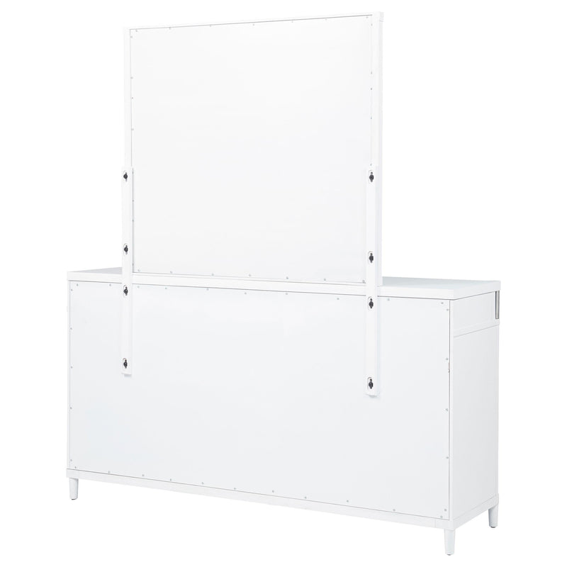 Gracemont 8-drawer Bedroom Dresser with Mirror White - detail 8