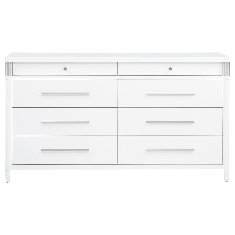 Gracemont 8-drawer Bedroom Dresser Cabinet White - detail 3