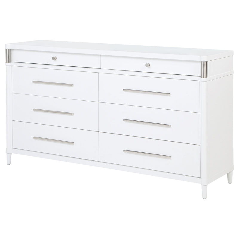 Gracemont 8-drawer Bedroom Dresser Cabinet White - detail 4