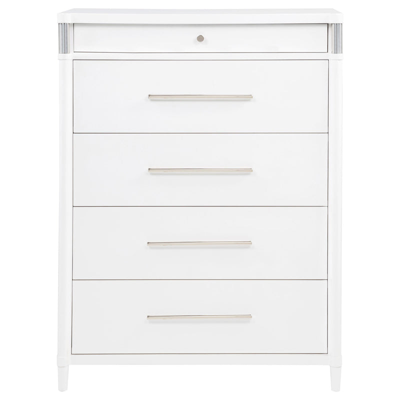 Gracemont 5-drawer Bedroom Chest of Drawers White - detail 3