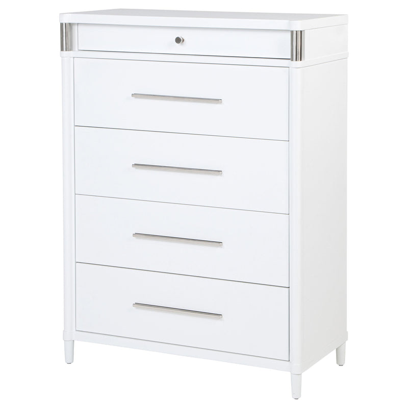 Gracemont 5-drawer Bedroom Chest of Drawers White - detail 4