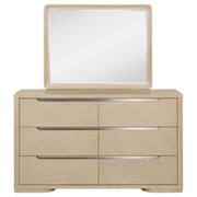 Ladera 6-drawer Bedroom Dresser and Mirror Light Elm - detail 3