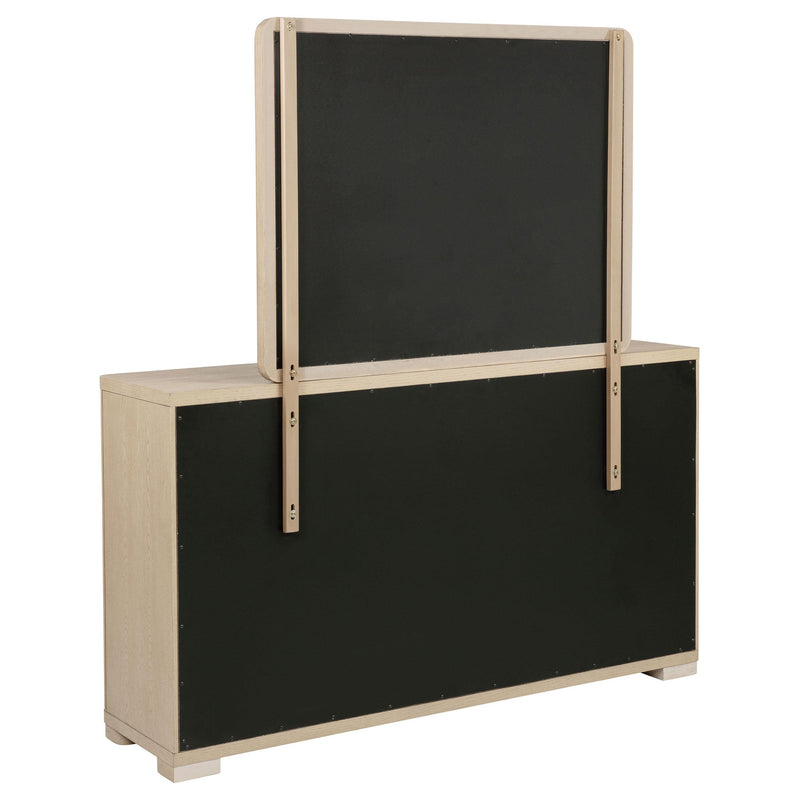 Ladera 6-drawer Bedroom Dresser and Mirror Light Elm - detail 6