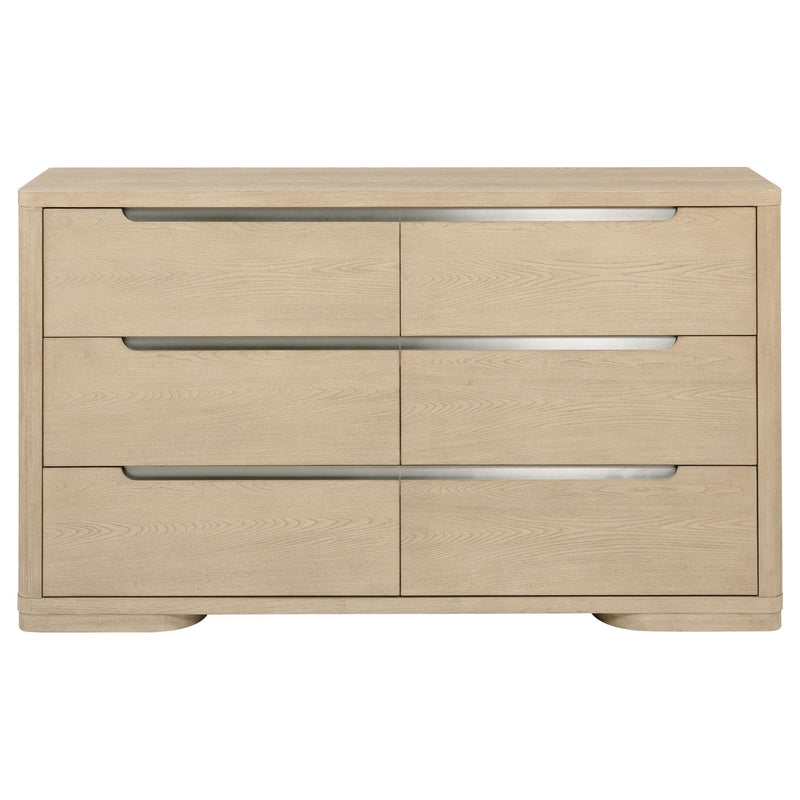 Ladera 6-drawer Bedroom Dresser Light Elm - detail 3