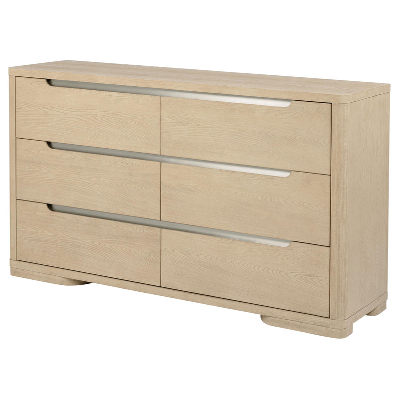 Ladera 6-drawer Bedroom Dresser Light Elm - detail 4